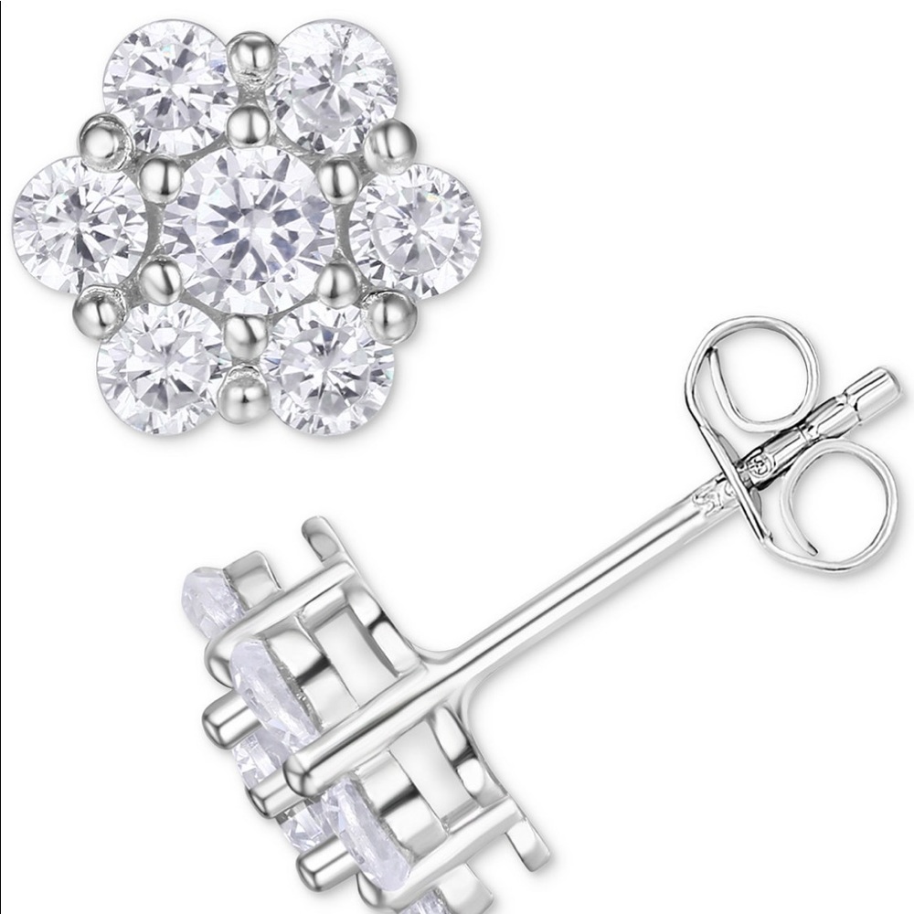 Zirconia Sterling silver earrings